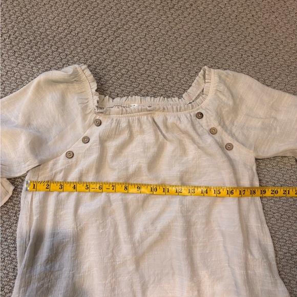 NAIF Cream Ruffled Off-Shoulder Sundress - Picture 4 of 6